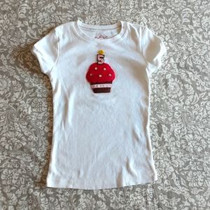 Old Navy Bejeweled Birthday Pink Cupcake T-shirt